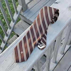 Givenchy Monsieur brown stripe tie
